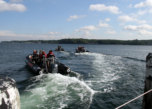 Start der Ribs am Kieler Yachtclub in Kiel